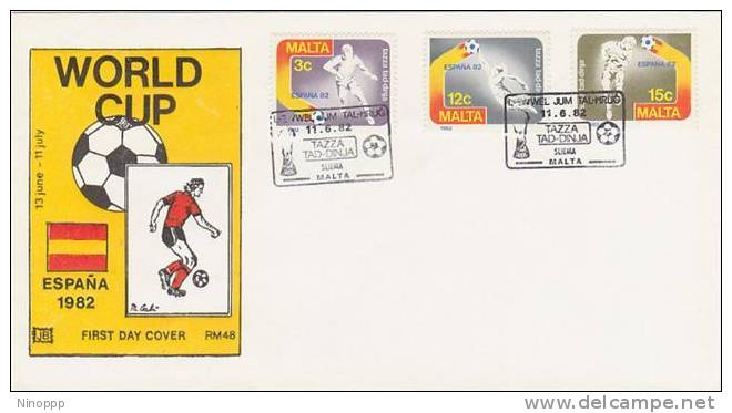 Malta-1982 Soccer World Cup Spain Be FDC - Other & Unclassified