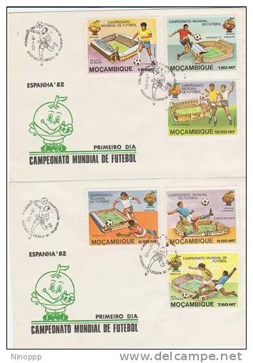 Mozambique-1982  Football World Cup Spain  Set 2 FDCs - Other & Unclassified