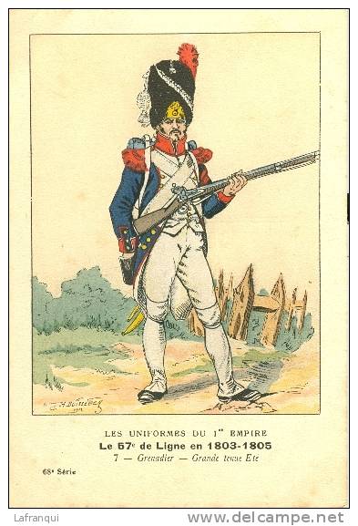 UNIFORMES -regiments -ref 411- Illustrateur  H Boisselier - Le 57eme De Ligne En 1803-1805- - Uniformes