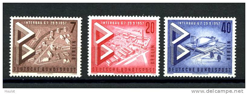 Berlin Mi.N°160/62 **  1957, Internationale Bau-Ausstellung „Interbau" - Unused Stamps