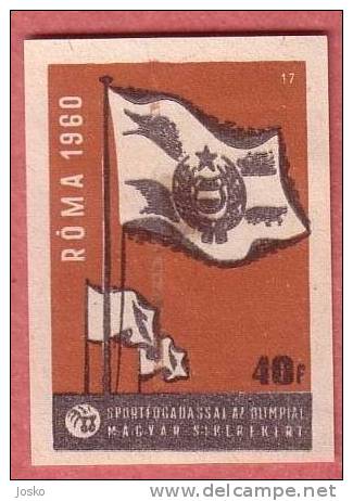 OLYMPIC GAMES Roma 1960 Italy ( Hungary ) Jeux Olympiques Olympia Olimpiadi Olimpici Matchbox Label Etiquette Allumettes - Scatole Di Fiammiferi - Etichette