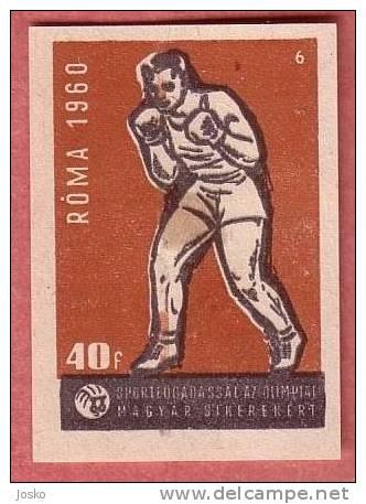 OLYMPIC GAMES Roma 1960 Italy ( Hungary ) Boxing Boxe Jeux Olympiques Olimpiadi Matchbox Label Etiquette Allumettes - Matchbox Labels