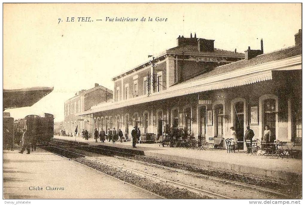 07/  LE TEIL- VUE INTERIEURE DE LA GARE - Le Teil