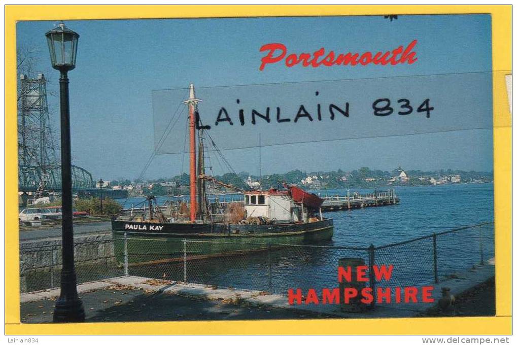 - WATERFONT + Porsmouth - New Hampshire -  N.H., Fishing Boat, Splendide, Peu Courante, Non écrite - Otros & Sin Clasificación