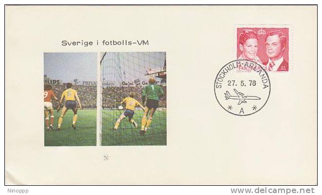 Sweden-1978 World Football Cup  Souvenir Cover - Other & Unclassified