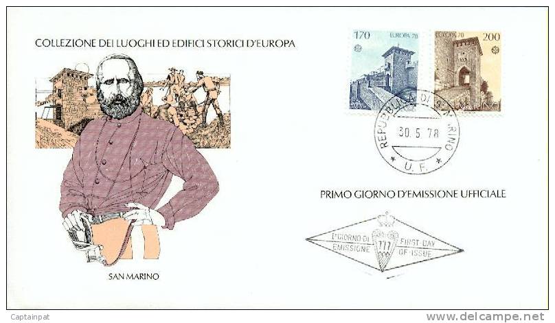 21 M - FDC Héritage Historique De L´Europe - Monuments: Saint-Marin - 30-05-78 - 1978