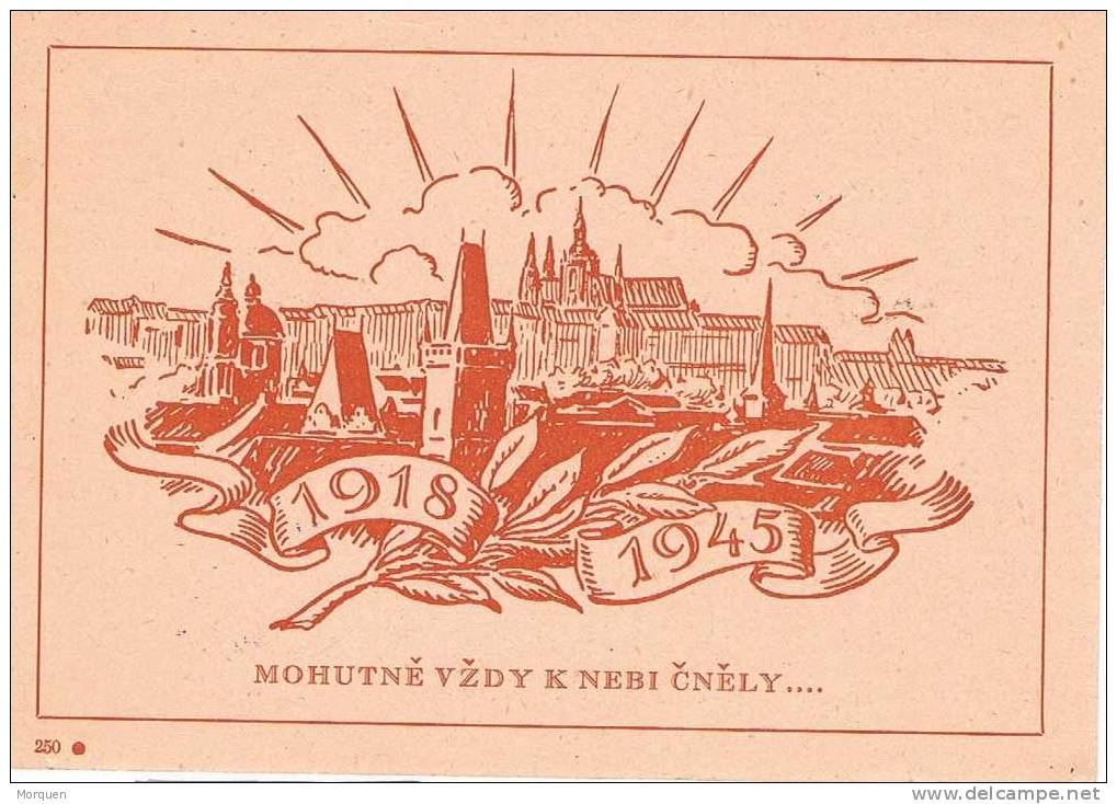 Tarjeta PRAHA (Checoslovaquia) 1945. Hradcany. Castillo De Praga - Lettres & Documents