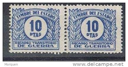 Par De Timbres Del Estado 10 Pts Impuesto De Guerra - Tasse Di Guerra