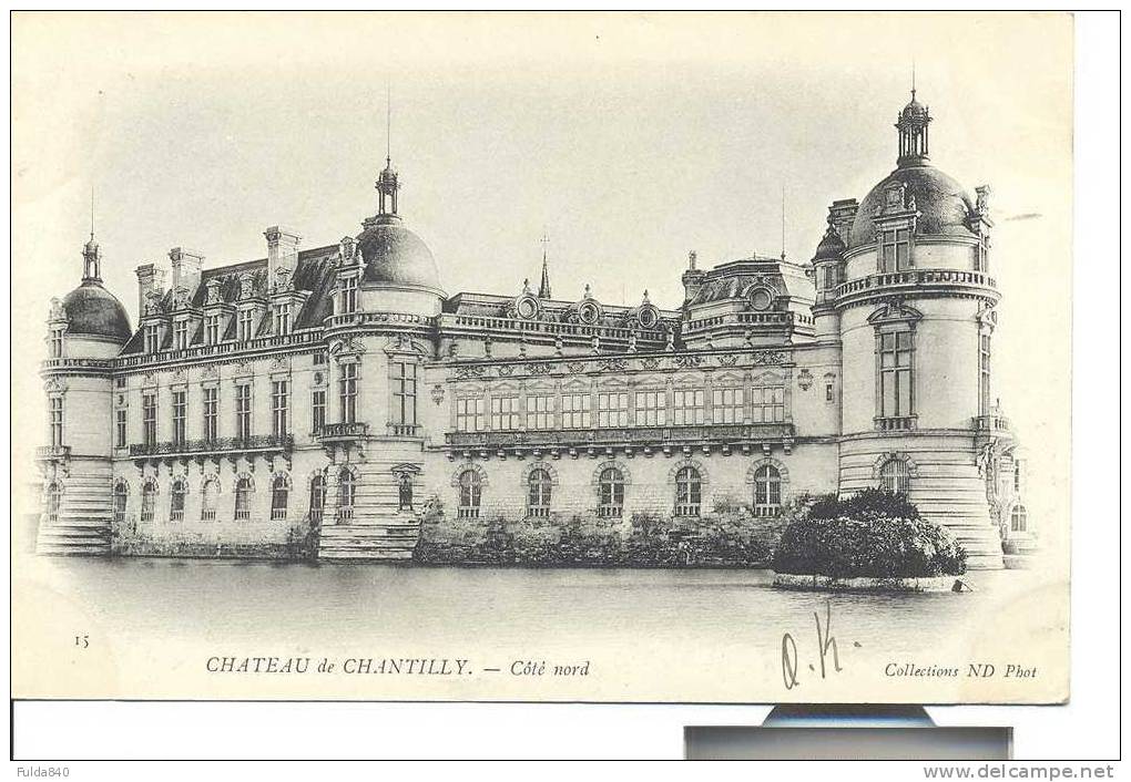 CPA.   CHATEAU DE CHANTILLY.    Coté Nord.    1904. - Chantilly