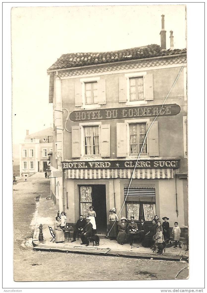 CPA PHOTO .HOTEL DU COMMERCE - Vernoux