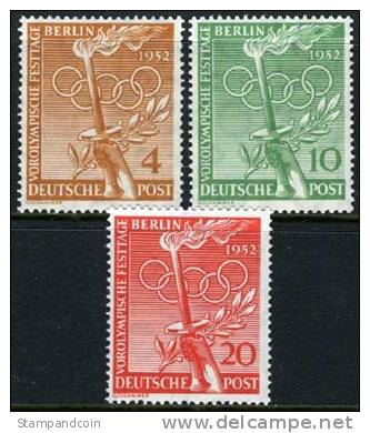 Germany Berlin 9N81-83 Mint Never Hinged Pre-Olympic Set From 1952 - Unused Stamps