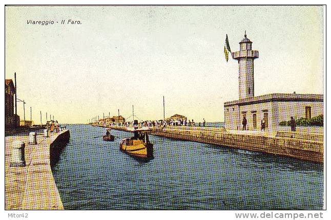 3-Viareggio-Toscana-Il Faro-Animata Barche-P.F.Nuova. - Viareggio