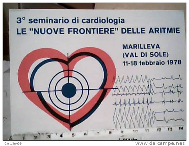 MEDICINA 3 SEMINARIO CUORE CARDIOLOGIA  A MARILLEVA TRENTO  N1978  CE7815 - Croix-Rouge