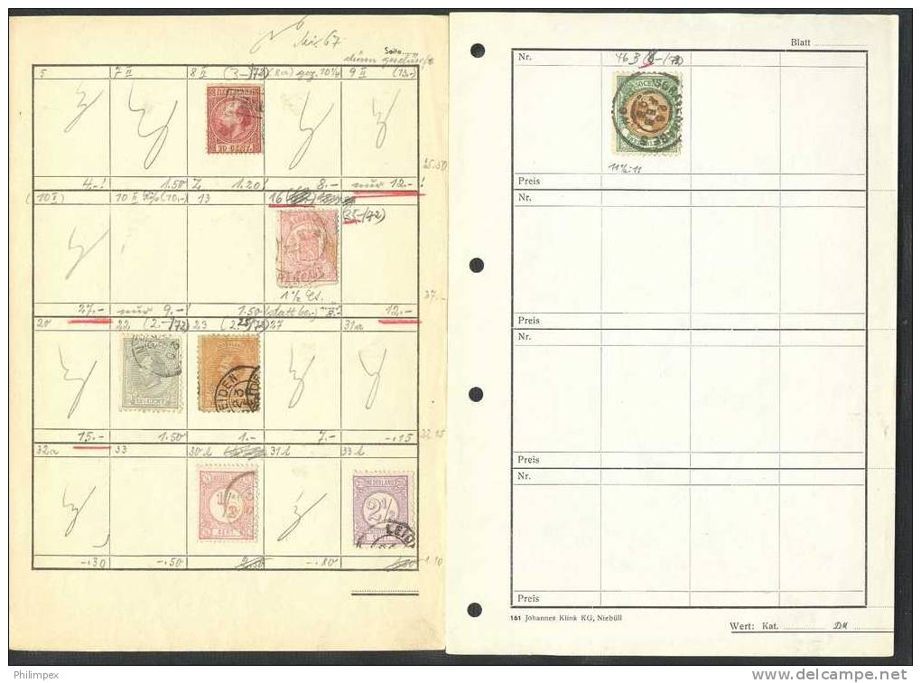 NETHERLANDS, 38 STAMPS ON APPROVAL PAGES - Collections