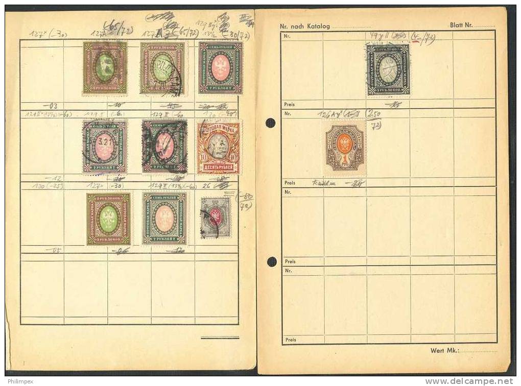 RUSSIA, 25 STAMPS ON APPROVAL PAGES - Sammlungen