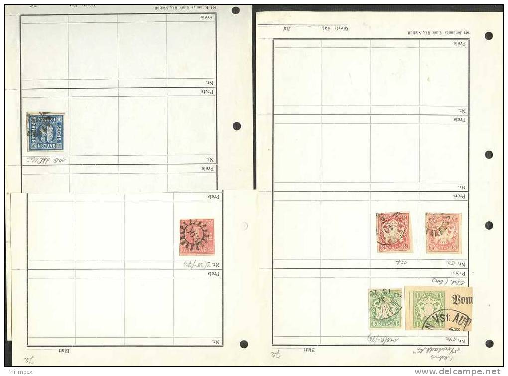 OLD GERMAN STATES, LOT  APPROVAL PAGES - BAVARIA And BADEN - Collections