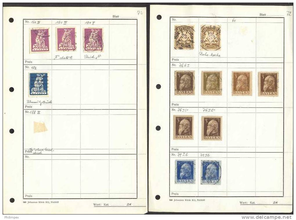 OLD GERMAN STATES, LOT  APPROVAL PAGES - BAVARIA And BADEN - Collections