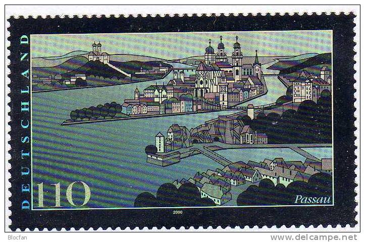 Minister-Jahrbuch 2000 Deutschland Mit HG Donau-Stadt Passau 2103 + SD 23 ** 150€ BRD Marken 2087-2155 Year-set Germany - Sammlungen
