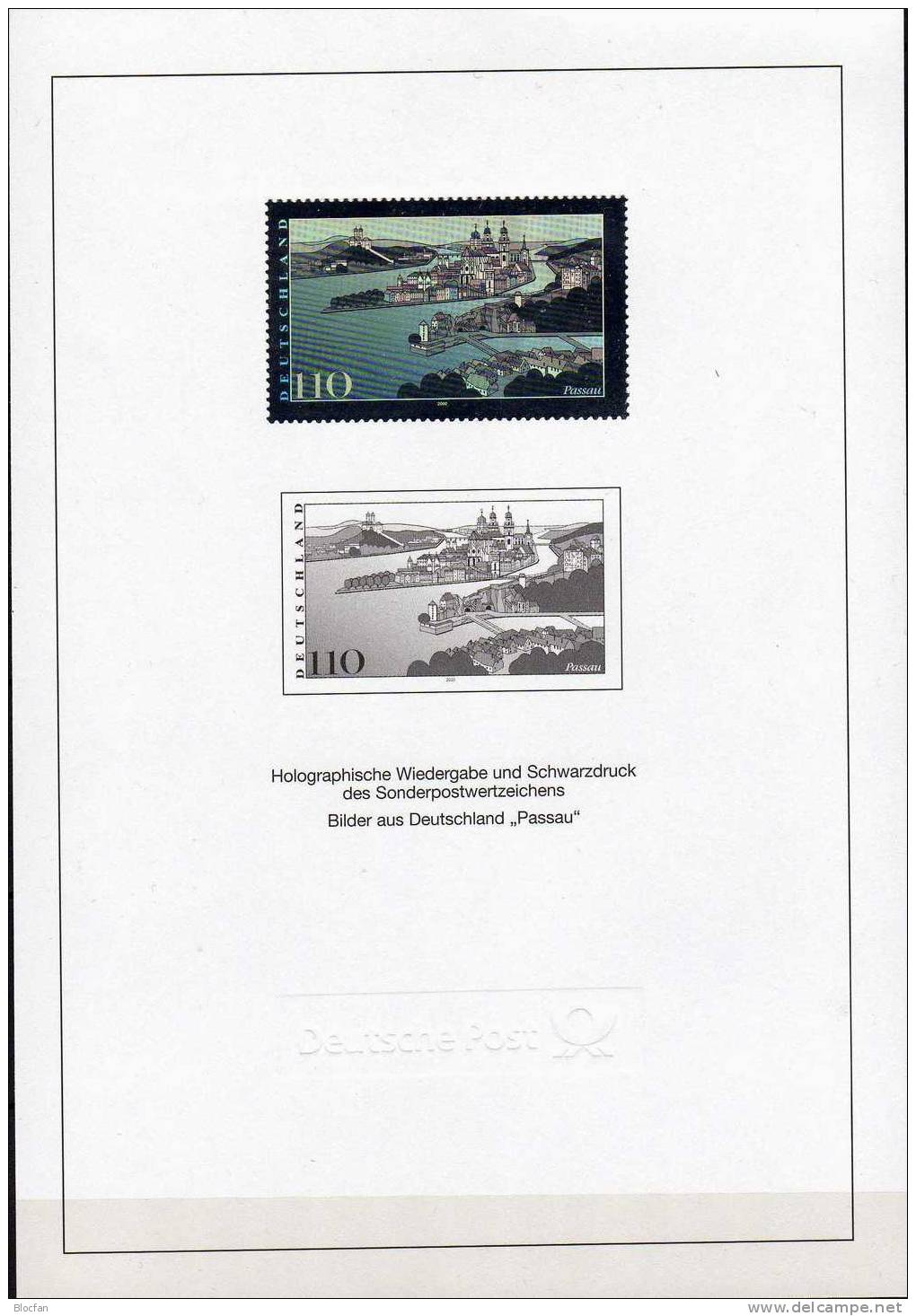 Minister-Jahrbuch 2000 Deutschland Mit HG Donau-Stadt Passau 2103 + SD 23 ** 150€ BRD Marken 2087-2155 Year-set Germany - Collections