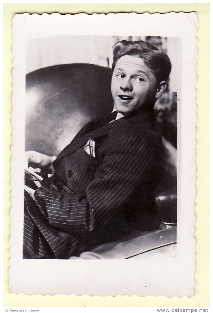 MICKEY ROONEY Acteur Cinéma Photographie Originale 1940s Petit Format Sur Papier AGFA LUPEX ¤3534AA - Berühmtheiten