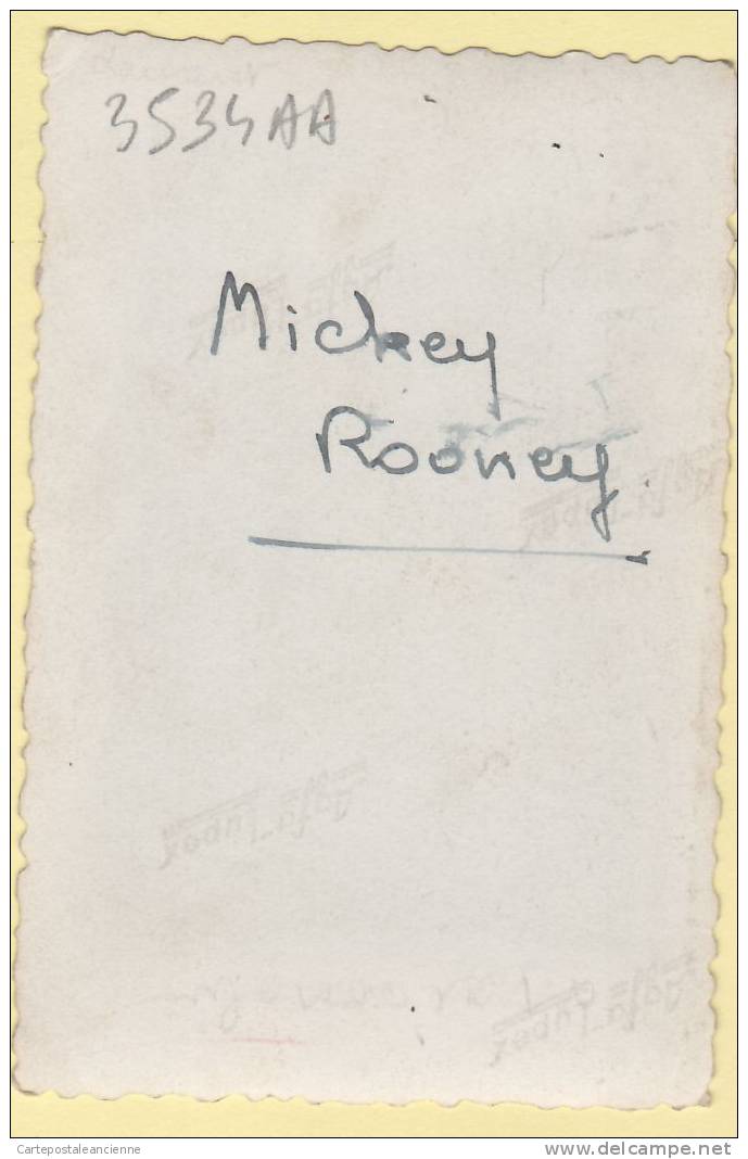 MICKEY ROONEY Acteur Cinéma Photographie Originale 1940s Petit Format Sur Papier AGFA LUPEX ¤3534AA - Berühmtheiten