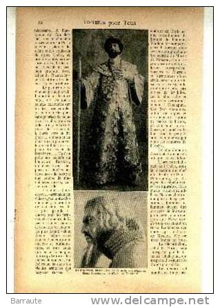 Article De 1908 " Les Chanteurs étrangers A L´OPERA De PARIS." CHALIAPINE Et Ermolenko - French Authors