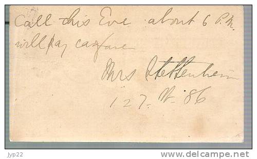 EP Entier Postal Postal Card One Cent Amérique Etats Unis USA CAD New York 22 OCT -1900 - Other & Unclassified