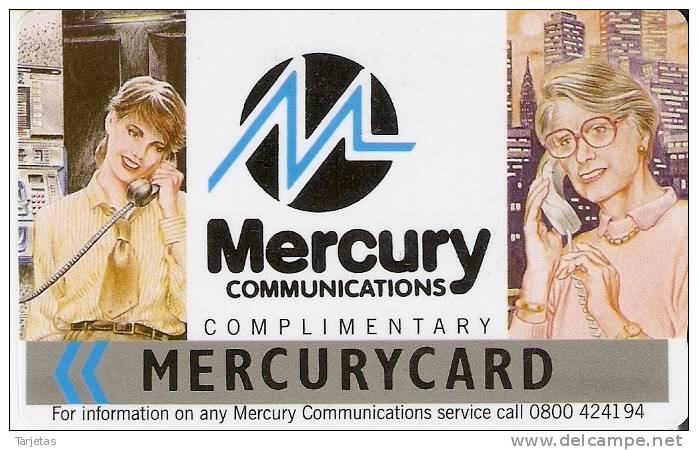 MER77 TARJETA DE MERCURY DE COMPLIMENTARY CARD - [ 4] Mercury Communications & Paytelco