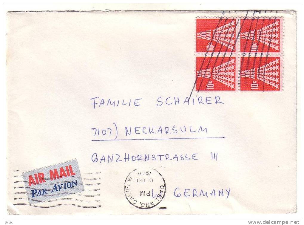 ETATS UNIS -  Lettre Pour L´Allemagne (1968) - OAKLAND - Briefe U. Dokumente