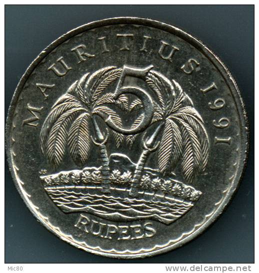 Ile Maurice (Mauritius) 5 Rupees 1991 Sup - Maurice