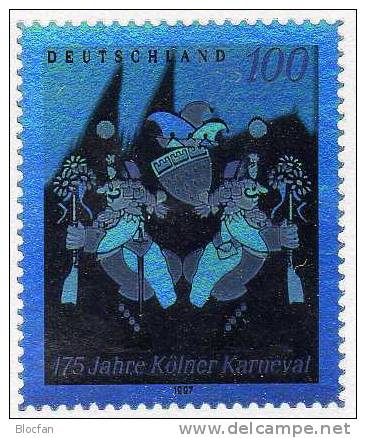 Karneval In Köln Hologramm 1903+SD 20 In Bund-Jahrbuch 1997 ** 80€ Narren M/s Black Print Sheet Bf Germany Out Year Book - Karnaval