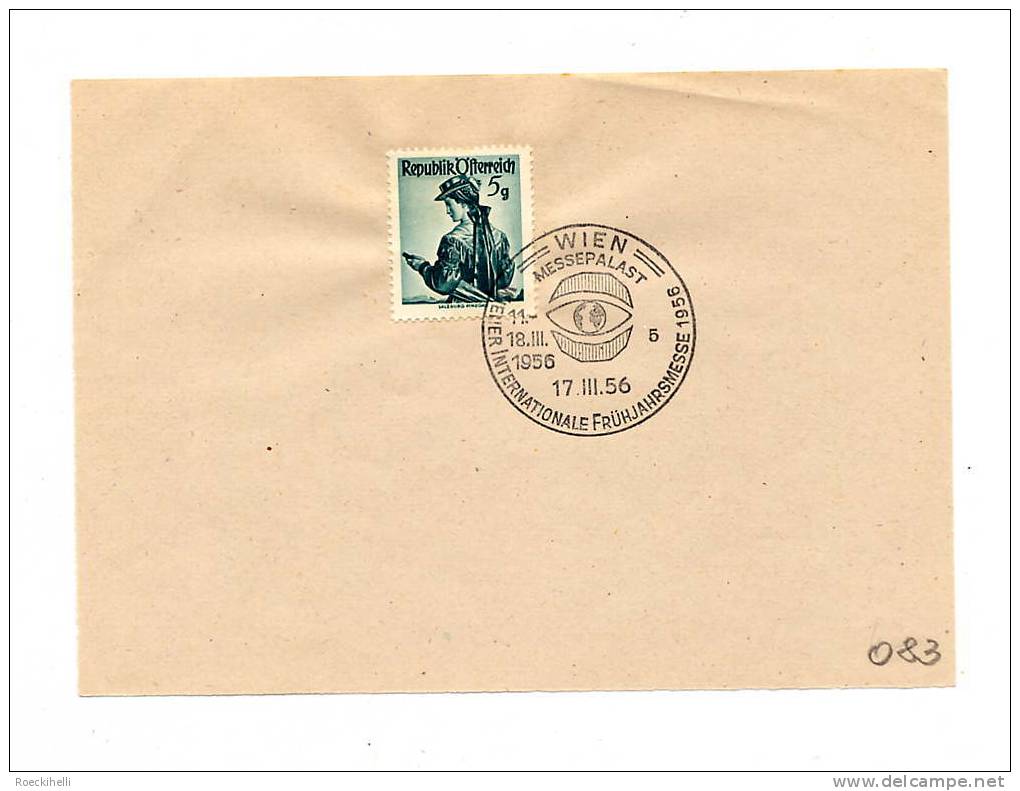 Sonderstempel-Blatt - 17.III.56 - Wiener Internat. Frühjahrsmesse 1956 (SSt 083) - Briefe U. Dokumente