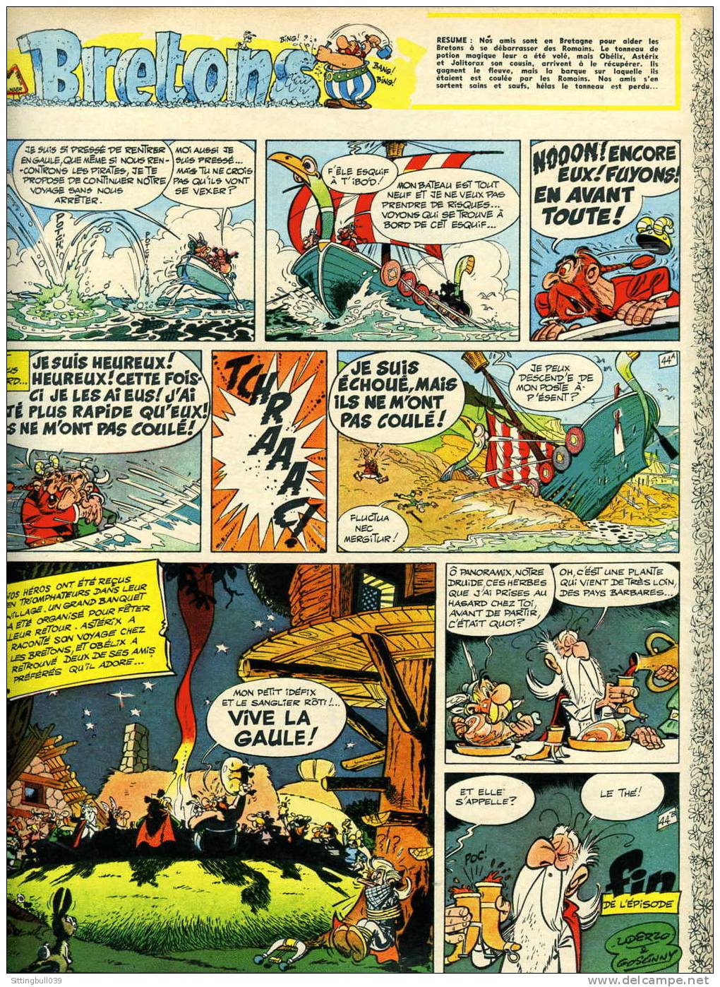 ASTERIX EN COUVERTURE DANS LE MAGAZINE PILOTE N° 334 Du 17 MARS 1966 AVEC PILOTORAMA Et 4 P. De BD Différentes. - Pilote