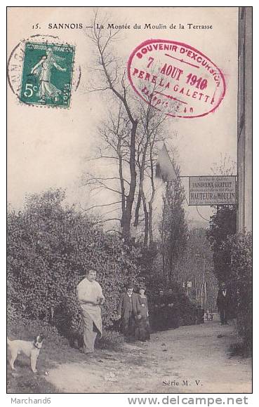 VAL D OISE.SANNOIS.LA MONTEE DU MOULIN DE LA TERRASSE - Sannois