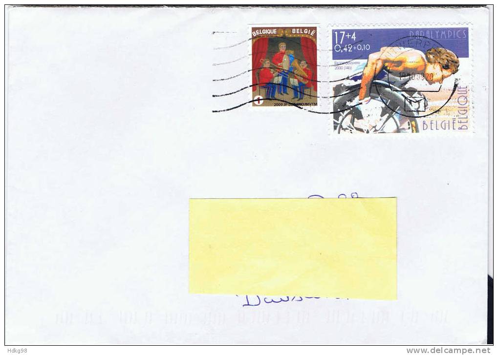 B Belgien 2000 2009 Mi 2961 3975 Behindertensport, Zirkus - Storia Postale