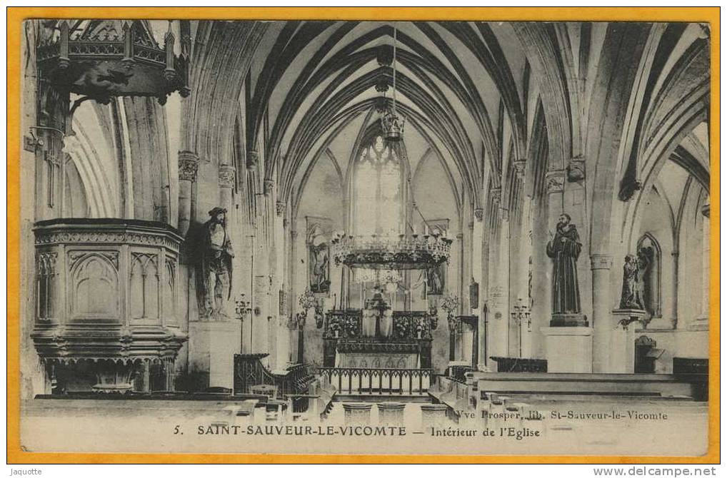 SAINT SAUVEUR LE VICOMTE (Manche) Intérieur De L´église  Prosper Lib.n°5 - Saint Sauveur Le Vicomte
