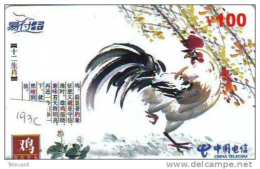 Télécarte COQ (193c) ZODIAQUE * COCK PHONECARD HOROSCOPE * HAAN * HAHN * ROOSTER * DIERENRIEM * ZODIAC * HOROSCOOP - Sternzeichen