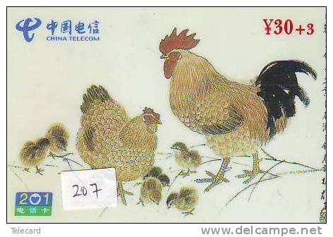 TELEFONKARTE HAHN COQ (207) ZODIAQUE * COCK PHONECARD HOROSCOPE * HAAN  * ROOSTER * DIERENRIEM * ZODIAC * HOROSCOOP - Zodiaco