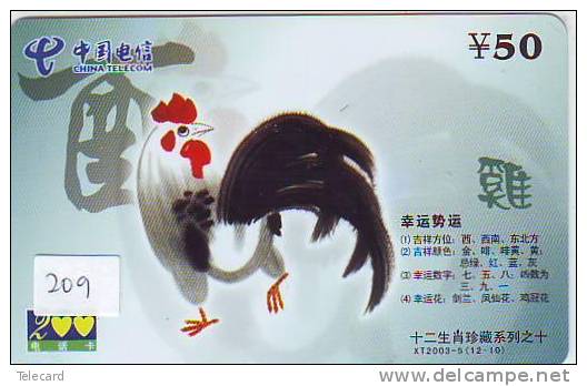 TELEFONKARTE HAHN COQ (209) ZODIAQUE * COCK PHONECARD HOROSCOPE * HAAN  * ROOSTER * DIERENRIEM * ZODIAC * HOROSCOOP - Zodiaque