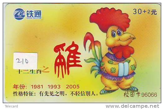 TELEFONKARTE HAHN COQ (210) ZODIAQUE * COCK PHONECARD HOROSCOPE * HAAN ** ROOSTER * DIERENRIEM * ZODIAC * HOROSCOOP - Sternzeichen