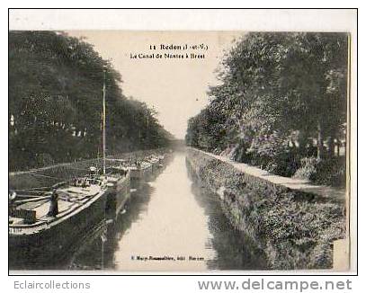 Redon       35     Canal De Nantes A Brest  ..Péniches   (voir Scan) - Redon