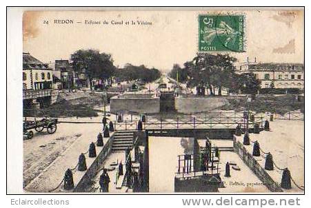 Redon    35    . Canal De Nantes A Brest..Ecluses  (voir Scan) - Redon