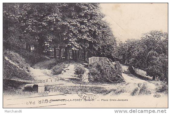 VAL D OISE.SAINT LEU LA FORET.PLACE CROIX JACQUES - Saint Leu La Foret