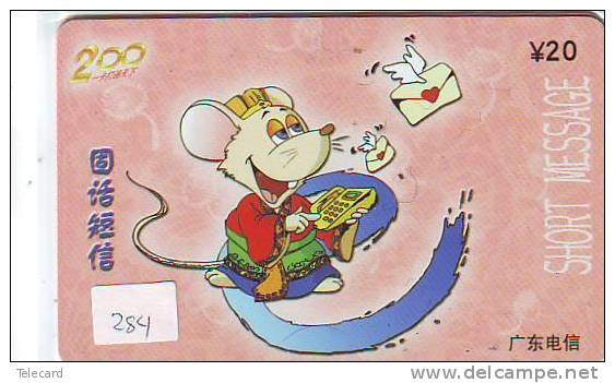 Télécarte SOURIS (284) ZODIAQUE * MOUSE PHONECARD HOROSCOPE * MUIS * MAUS * DIERENRIEM * ZODIAC * HOROSCOOP - Zodiaque