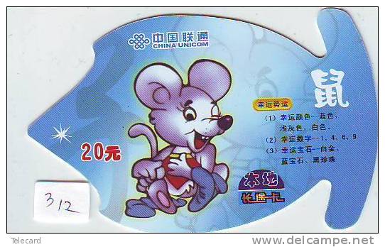 TELEFONKARTE Télécarte SOURIS (312) ZODIAQUE * MOUSE PHONECARD HOROSCOPE * MUIS * MAUS * DIERENRIEM * ZODIAC * HOROSCOOP - Zodiaco