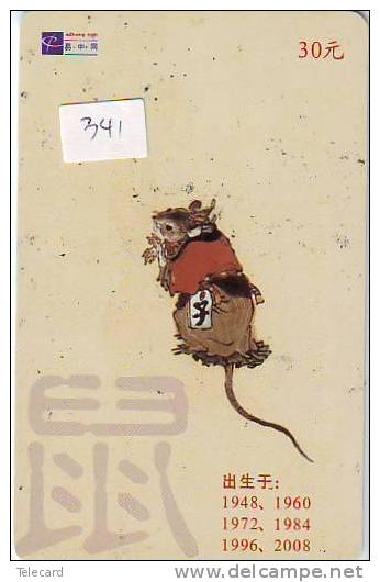 TELEFONKARTE Télécarte SOURIS (341) ZODIAQUE * MOUSE PHONECARD HOROSCOPE * MUIS * MAUS * DIERENRIEM * ZODIAC * HOROSCOOP - Zodiac