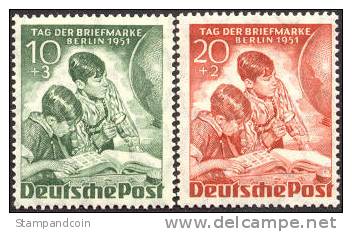 Germany Berlin 9NB6-7 Mint Never Hinged Semi-Postals From 1951 - Ungebraucht