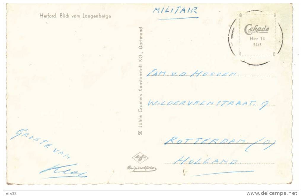 Duitsland/Deutschland, Herford, Blick Vom Langenberge, Ca. 1955 - Herford