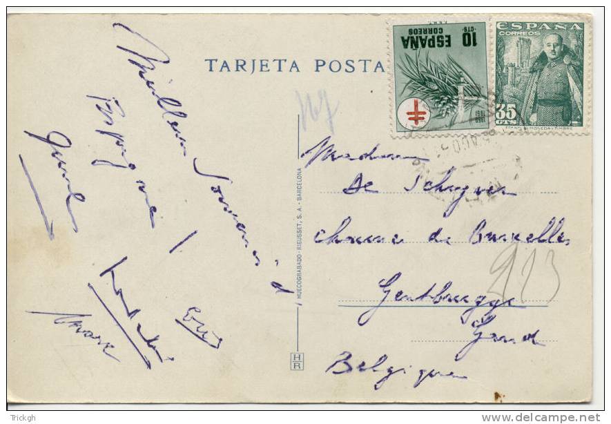 Montserrat -- Gentbrugge (B) / Vignette Cinderella / TBC 1950-1951 - Lettres & Documents