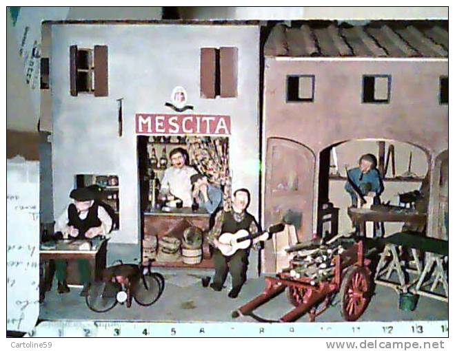 BOTTEGA IN MINIATURA  MESCITA VINO E FALEGNAME DA MUSEO CONTADINO FIRENZE N1970  CE7898 Da Libretto - Farms